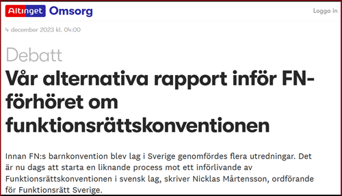 altinget debatt skärmdump