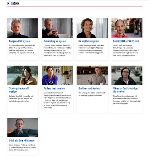 en bild av myelomskolans filmer