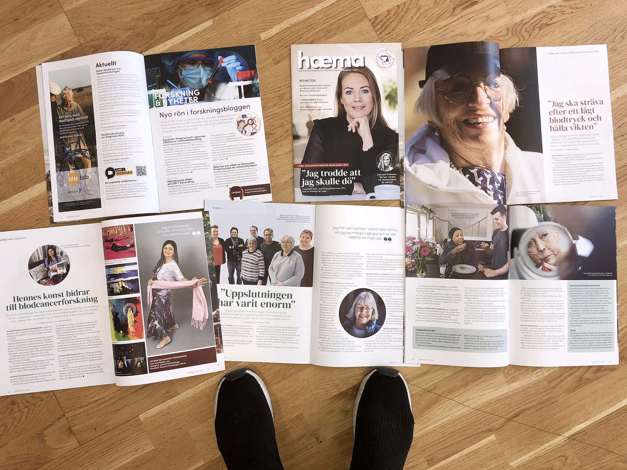 Haema 1 2022 Omslag Och Nagra Uppslag Pa Golv IMG 3705