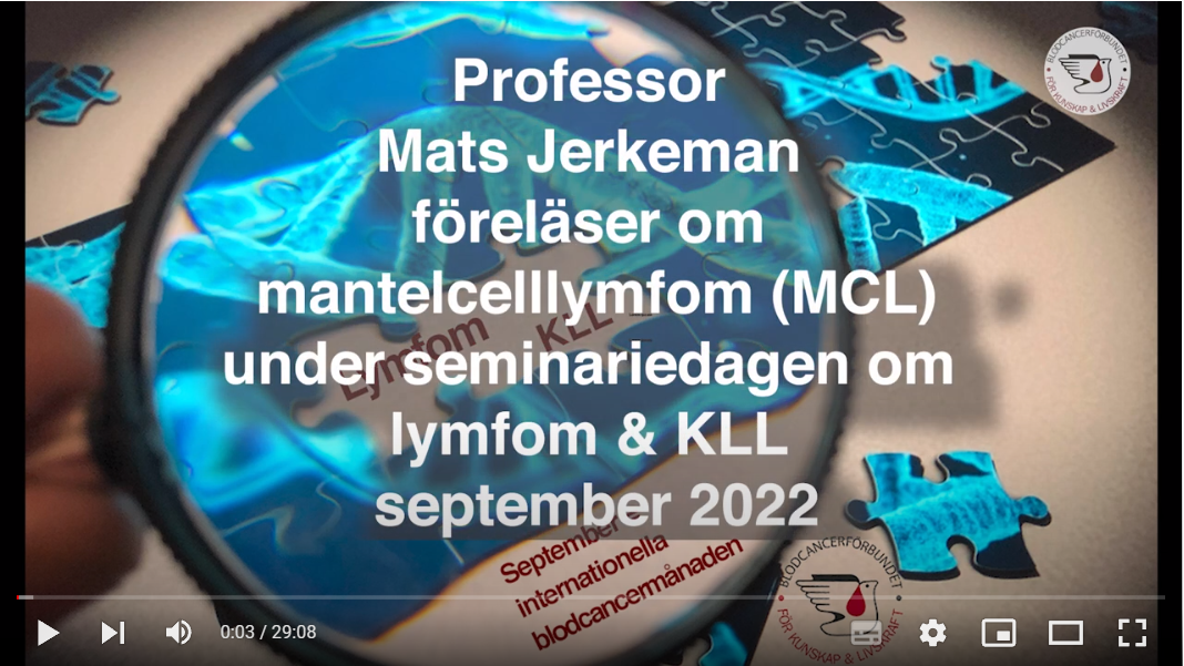 Startbild Mats Jerkeman Om Mantellcellymfom 2022 Videotal