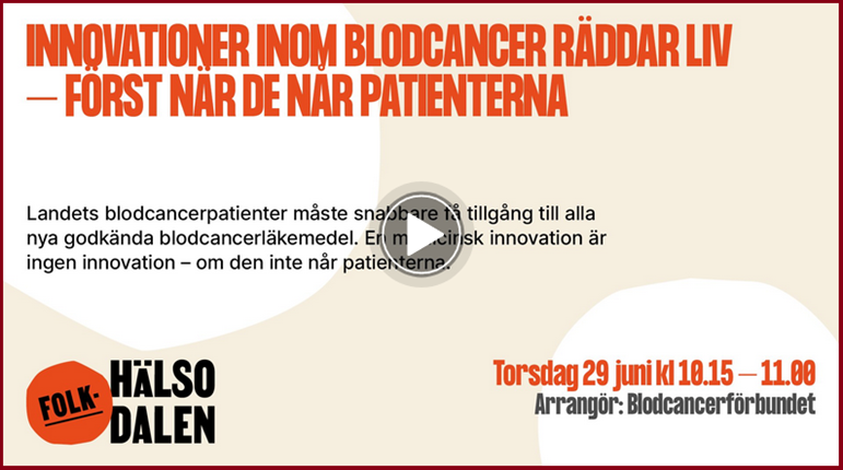 startbild videoinspelningen av BLCF Folkhälsodalen Almedalen 2023