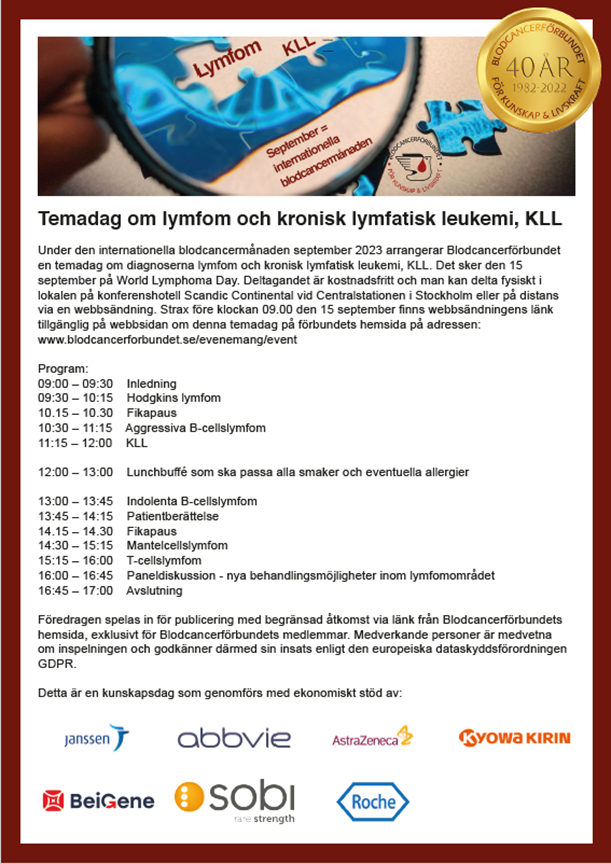 programblad Lymfo-KLL-dag 2023 BLCF