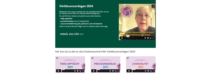 världscancerdagen inför skärmdump