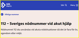 sos alarm skärmdump