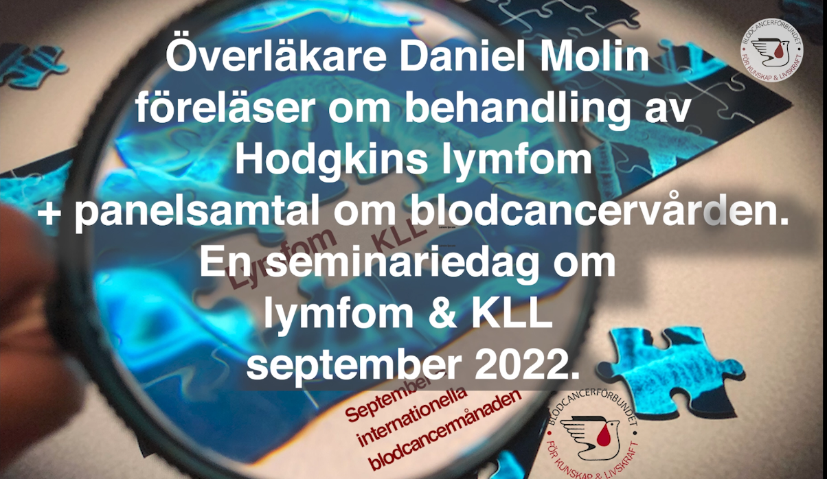 Startbild Daniel Molin Om Hodgkins Lymfom Plus Panelsamtal