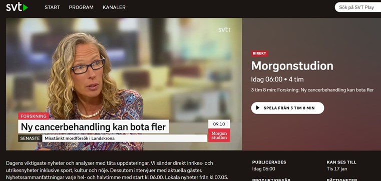 Lise-lott Eriksson i SVT 10 januari 2023