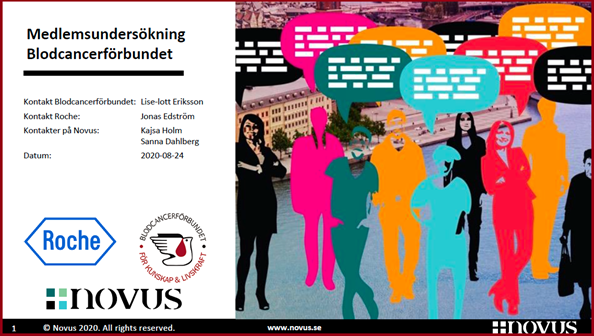 Novus medlemsundersökning blodcancerförbundet 2020 omslag