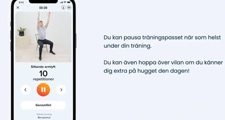 exempel på träning via vitala appen