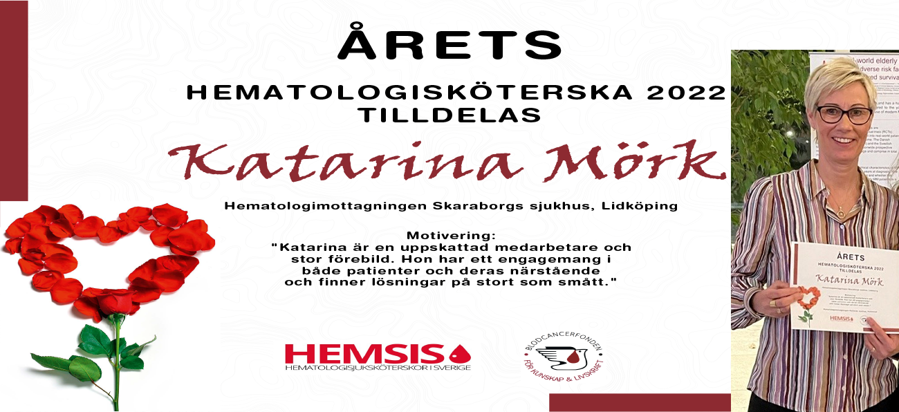 DIPLOM Årets Hematologisköterska Katarina Mörk 2022 I Dpilomet 16X9